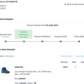 Decathlon Fazladan Para Alıp Zamanında Teslimat Yapmıyor