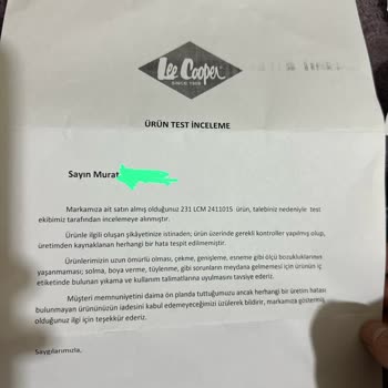 Jepublic LEE COOPER Marka Hatalı Ürünün Arkasında Durmuyor