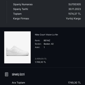Sneaks Up Sipariş Ve Değişim