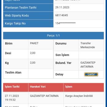 Sürat Kargo Kargo Şirketi Ürün Kaybı Ve Müşteri Hizmetleri Şikayeti
