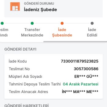 Trendyol Express Ürün İade Sorunu