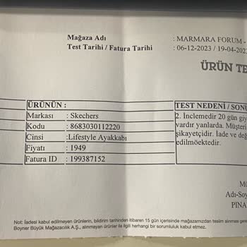 Boyner Birkaç Giymede Yırtılan Skechers Ayakkabının İade Alınmaması!