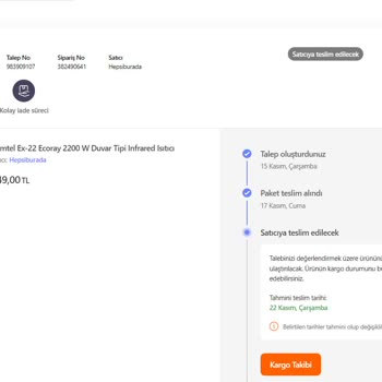 Hepsiburada Yanlış Ürün Gönderim Çözümsüzlüğü