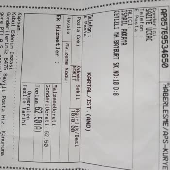 PTT Kargo Yaklaşık 20 Gündür Gönderimin Hâlâ Bana Geri Dönmemesi.