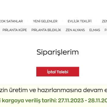 Zen Pırlanta Siparişi Göndermeyerek Mağdur Etti