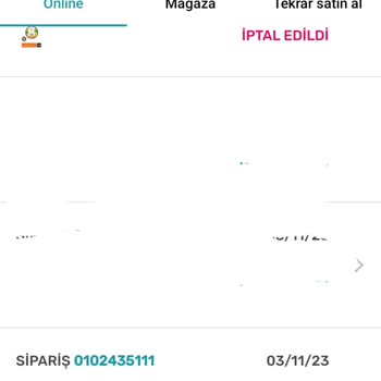 Watsons Siparişimi İptal Etti