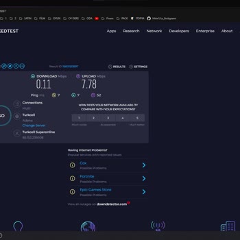 Superonline 0.32 Mbps İnternet Ve Yükselip Düşmesi
