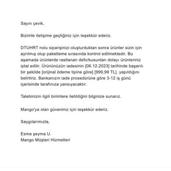 Mango İndirimli Ürünü 12 Gün Bekletip Göndermeyip İptal Ediyor
