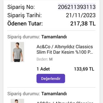 Altınyıldız Classics Ürünlerinde Boyut Farkı