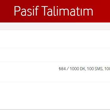 Vodafone Simple Kolay Paket Yenileyememe Sorunu