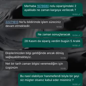 Skechers Siparişin Teslim Edilmemesi Ve Konu İle İlgili Bilgi Verilmemesi