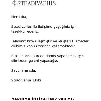 Stradivarius Sipariş Gecikme. -Kargo Oluşturmama