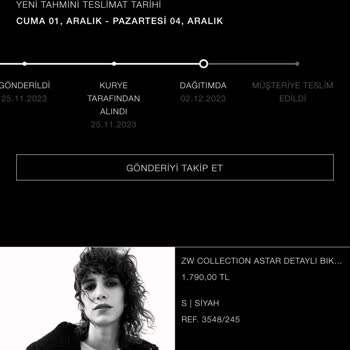 Zara Ürünümü Teslim Et