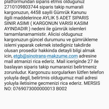 Sinotrans Makzume Lojistik Aldığım Ürüne El Koydu