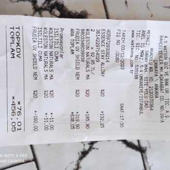 Watsons Almadığım Ürün Ücreti