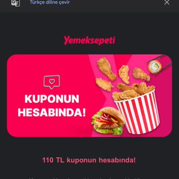 Yemeksepeti Kupon Kodu Yok