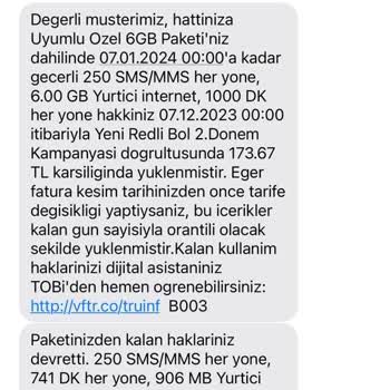 Vodafone Fatura Taahhüdünde Onay Alınmaması