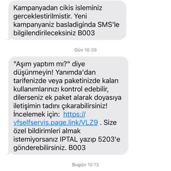 Vodafone Fatura Taahhüdünde Onay Alınmaması
