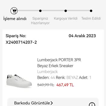 Lumberjack Siparişim Kargoya Verilmedi!