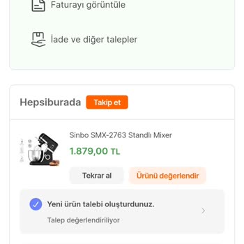Hepsiburada Sinbo SMX-2763 Standlı Mikser
