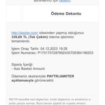 Jawiter (jawiter_tr) Sipariş Kargolanmadı Gözükmüyor