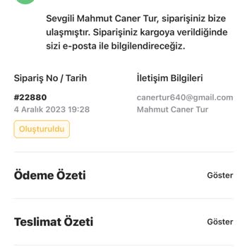 Jawiter (jawiter_tr) Sipariş Kargolanmadı Gözükmüyor