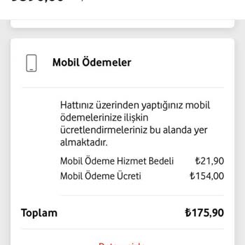Vodafone Faturama Bilgim Dışında Ücret Yansıtılması