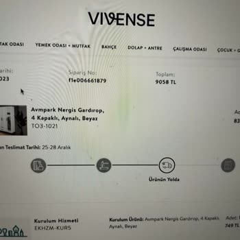 Vivense Siparişimin Haber Verilmeden Adresten Dönmesi