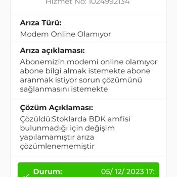 Kablo Net Giderilemeyen İnternet Arızası