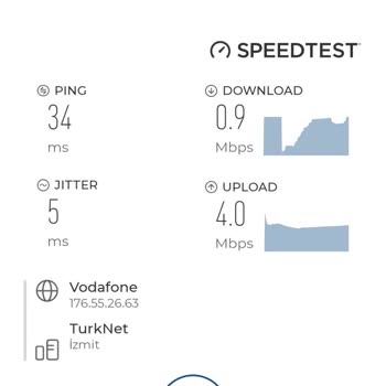 Vodafone 4.5G Mobil İnternet Hızı Aşırı Düşük