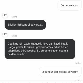 Oysho Teslim Edilmeyen Sipariş 60057897962