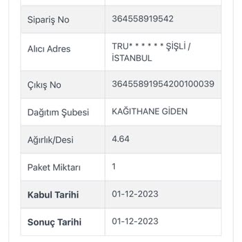 Oysho Teslim Edilmeyen Sipariş 60057897962