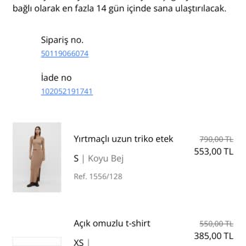 Stradivarius İade Bedelinin, Elimde Olmayan Gift Karta Yapılması