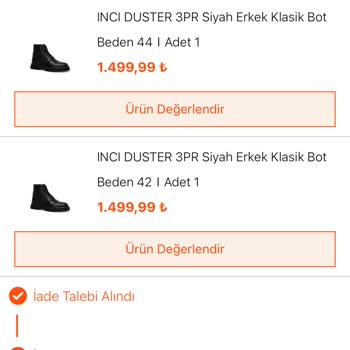 In Street Kusurlu Ürün Gönderdiler