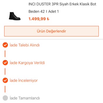 In Street Kusurlu Ürün Gönderdiler