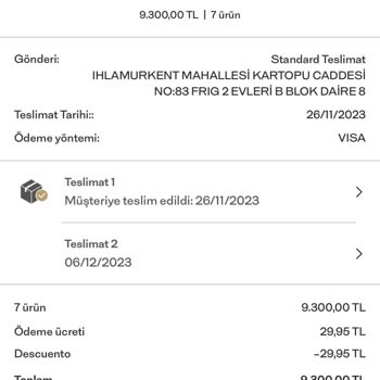 Massimo Dutti Sipariş Gelmiyor/Bilgi Verilmiyor