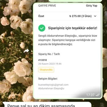 Qafiye Prive Siparişim Kargoya Dahi Verilmedi İptal İşlemleri Başlatılsın İstiyorum