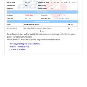 Aras Kargo Yanlış Ürün Gelmesi