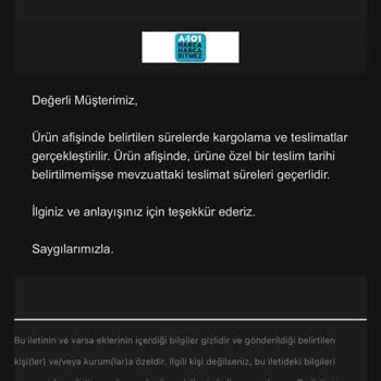 A101 Online Mevzuat Teslim Tarihini Belirsiz Bırakıp Ürünü Yollamıyor