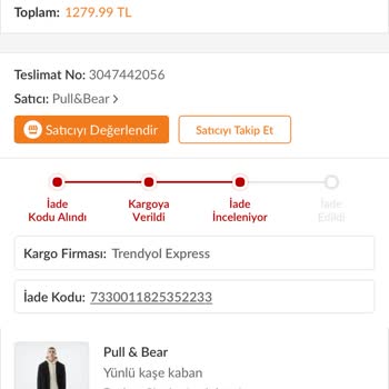 Trendyol- Pull & Bear İade Sorumsuzluğu
