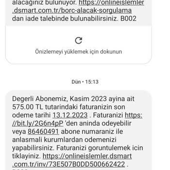 Faturalandırma Hatası D Smart