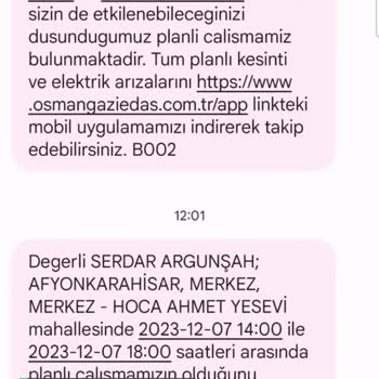 Oedaş Elektrik Kesintileri Bitmiyor Afyonkarahisar Hoca Ahmet Yesevi Mahallesi...