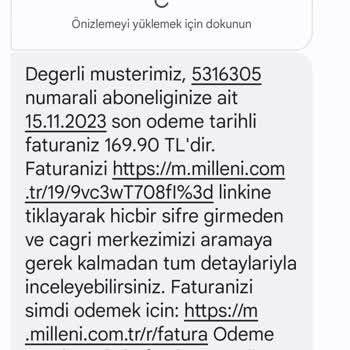 Millenicom Yüksek Fatura Çıkarıyor Ve İnternet Hizmeti Vermiyor