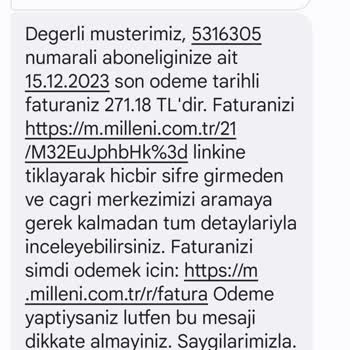 Millenicom Yüksek Fatura Çıkarıyor Ve İnternet Hizmeti Vermiyor