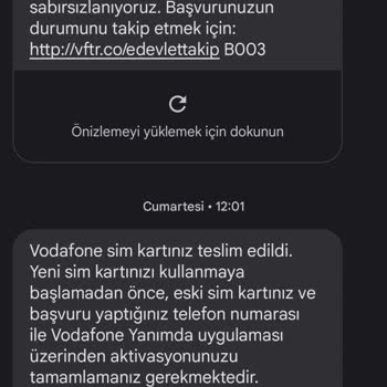 Vodafone Kafasına Göre Başvuru İptal Ediyor.