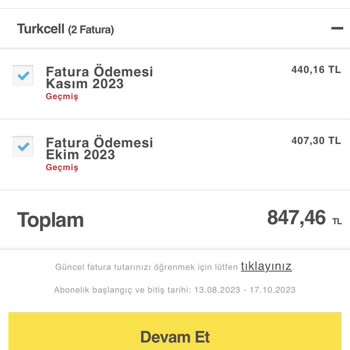 Turkcell İnternet Ve Fatura