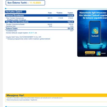 Turkcell Superonline Hızlandırma Bedeli