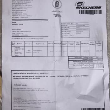 Skechers Tüketici Hatası Hakkında.