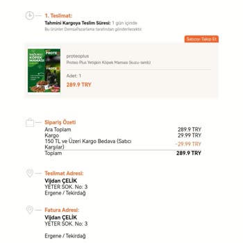 Demsa Köpek Maması Para İadesi Hk.