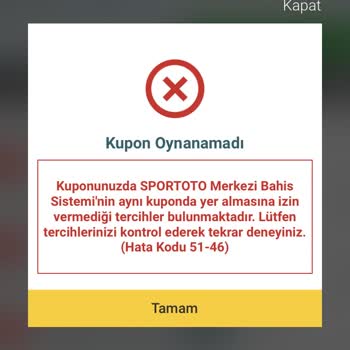 Nesine Hata Kodu 51-46